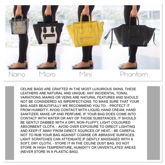 Celine Mini Luggage Shopper Tote in Mustard/Black/Grey color block - Picture 11 of 11